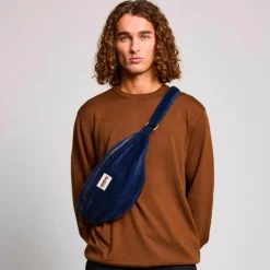 Best Hindbag Sac banane Sasha L Velours Marine