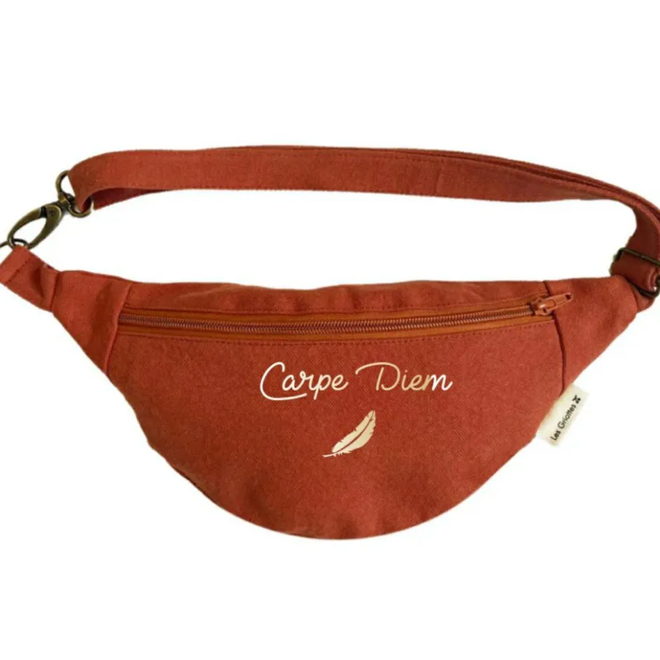 Sac banane terracotta (personnalisable)|Les Griottes Sale