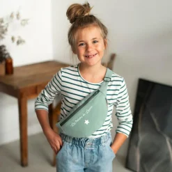 Sac banane vert amande (personnalisable)|Les Griottes Discount