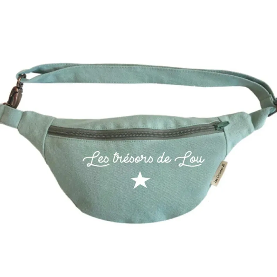 Sac banane vert amande (personnalisable)|Les Griottes Discount
