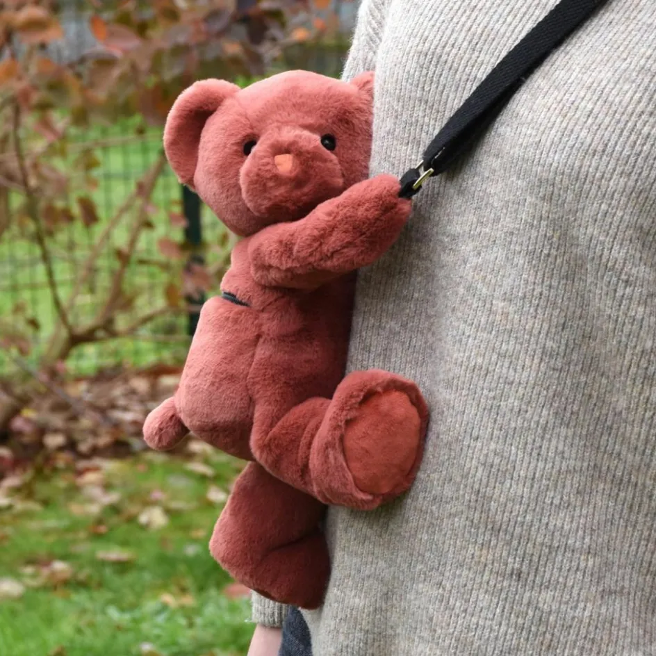 Sac bandoulière Doudou Ours terracotta (30 cm)|Doudou et Compagnie Best