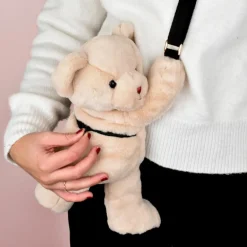 Sac bandoulière Doudou Ours ivoire (30 cm)|Doudou et Compagnie Discount