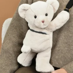 Sac bandoulière Doudou Ours ivoire (30 cm)|Doudou et Compagnie Discount