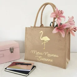 Sac cabas Nounou Flamant (personnalisable)|Les Griottes Discount