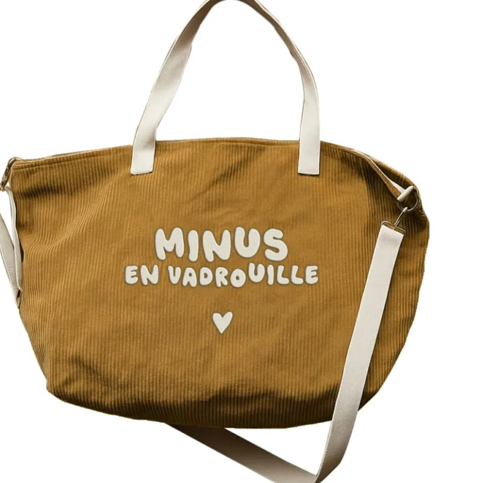Sac cabas XL velours Minus en vadrouille|Zakuw New