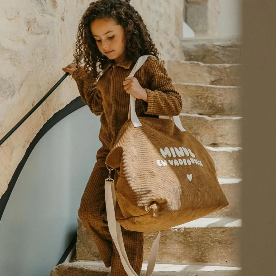 Sac cabas XL velours Minus en vadrouille|Zakuw New