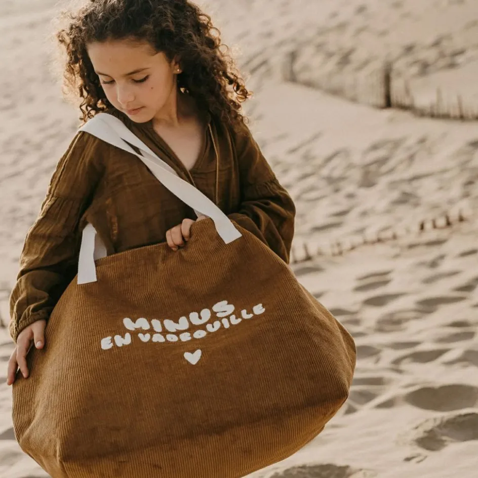 Sac cabas XL velours Minus en vadrouille|Zakuw New