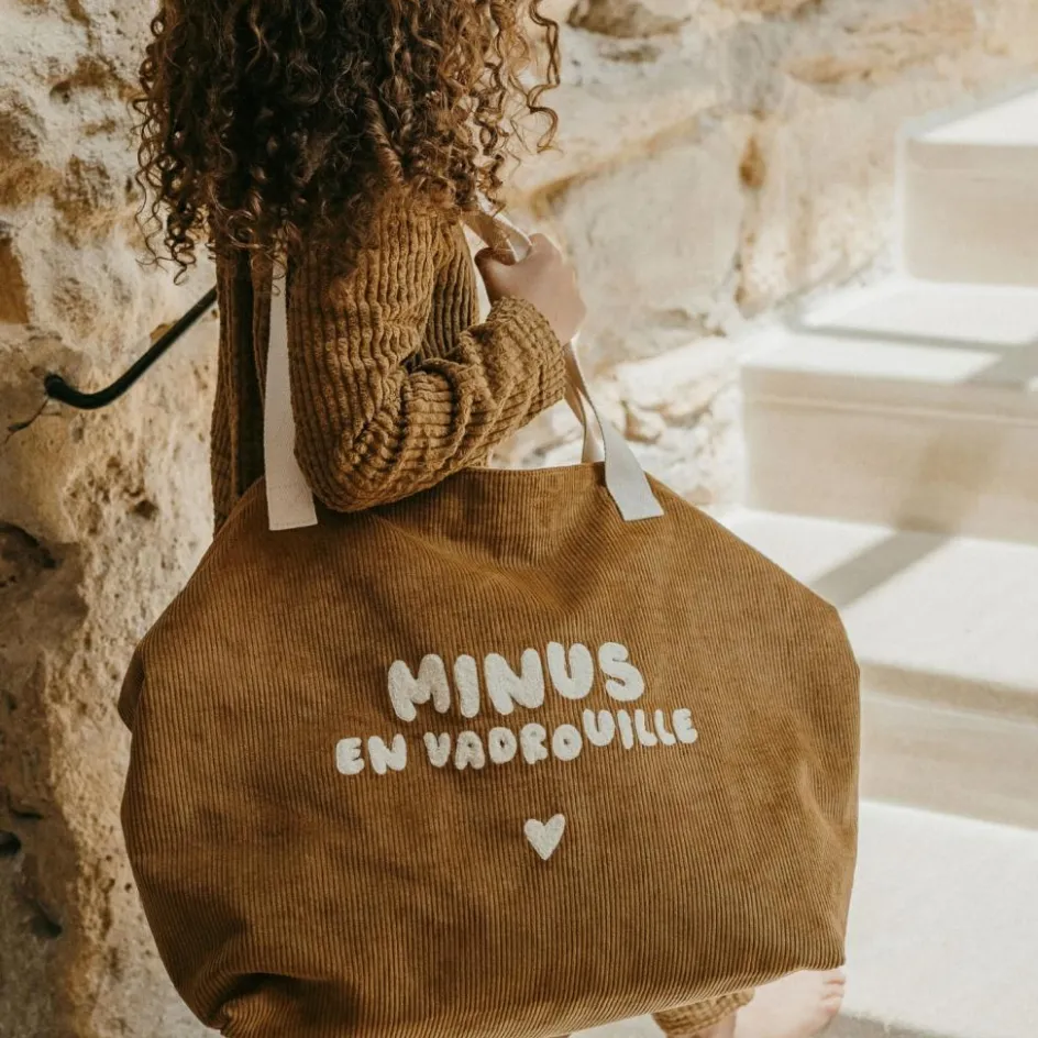 Sac cabas XL velours Minus en vadrouille|Zakuw New