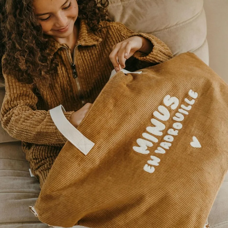 Sac cabas XL velours Minus en vadrouille|Zakuw New