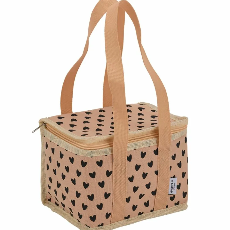 Sac de transport isotherme Cœurs Saumon|Atelier Wagram New