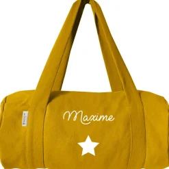 Sac de voyage enfant jaune moutarde (personnalisable)|Les Griottes Sale