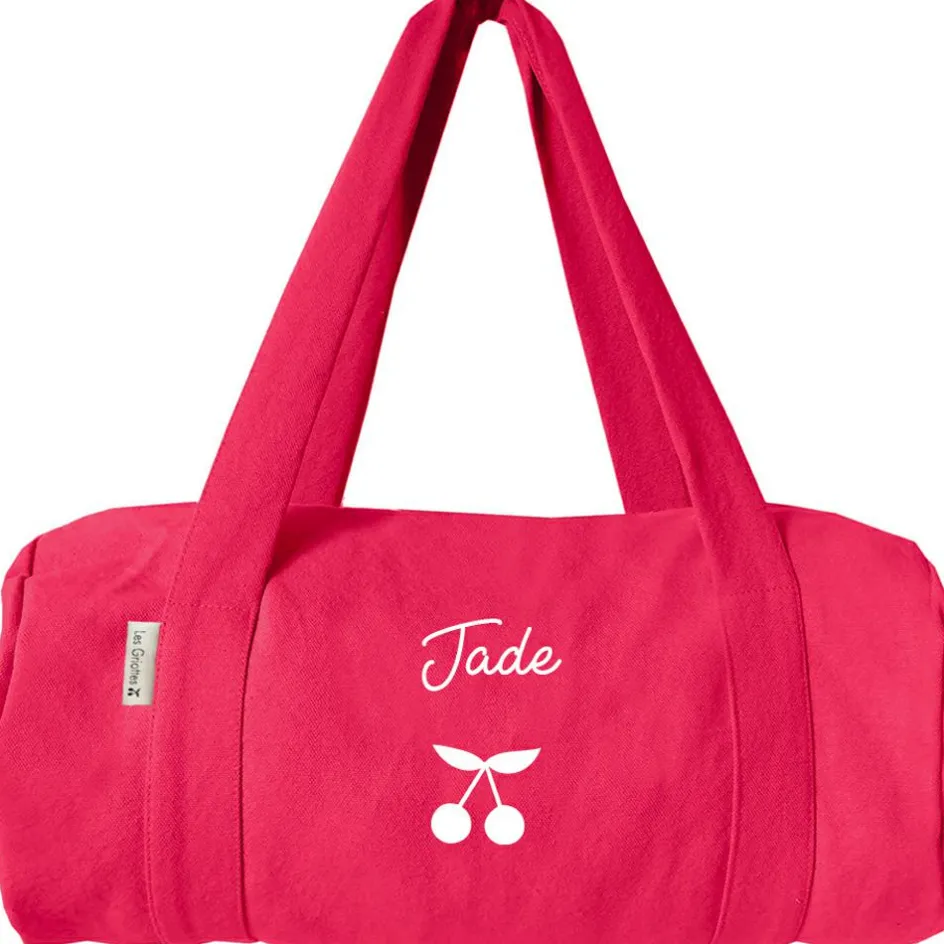 Clearance Les Griottes Sac de voyage enfant rose grenadine (personnalisable)