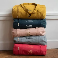 Clearance Les Griottes Sac de voyage enfant rose grenadine (personnalisable)