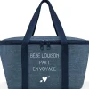Sac isotherme bleu chiné (29 x 16 cm)|Les Griottes