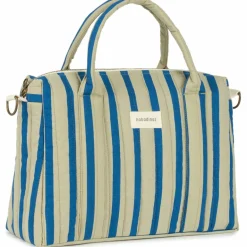 Sac pour poussette Stories Édition limitée Green blue stripes|Nobodinoz Outlet
