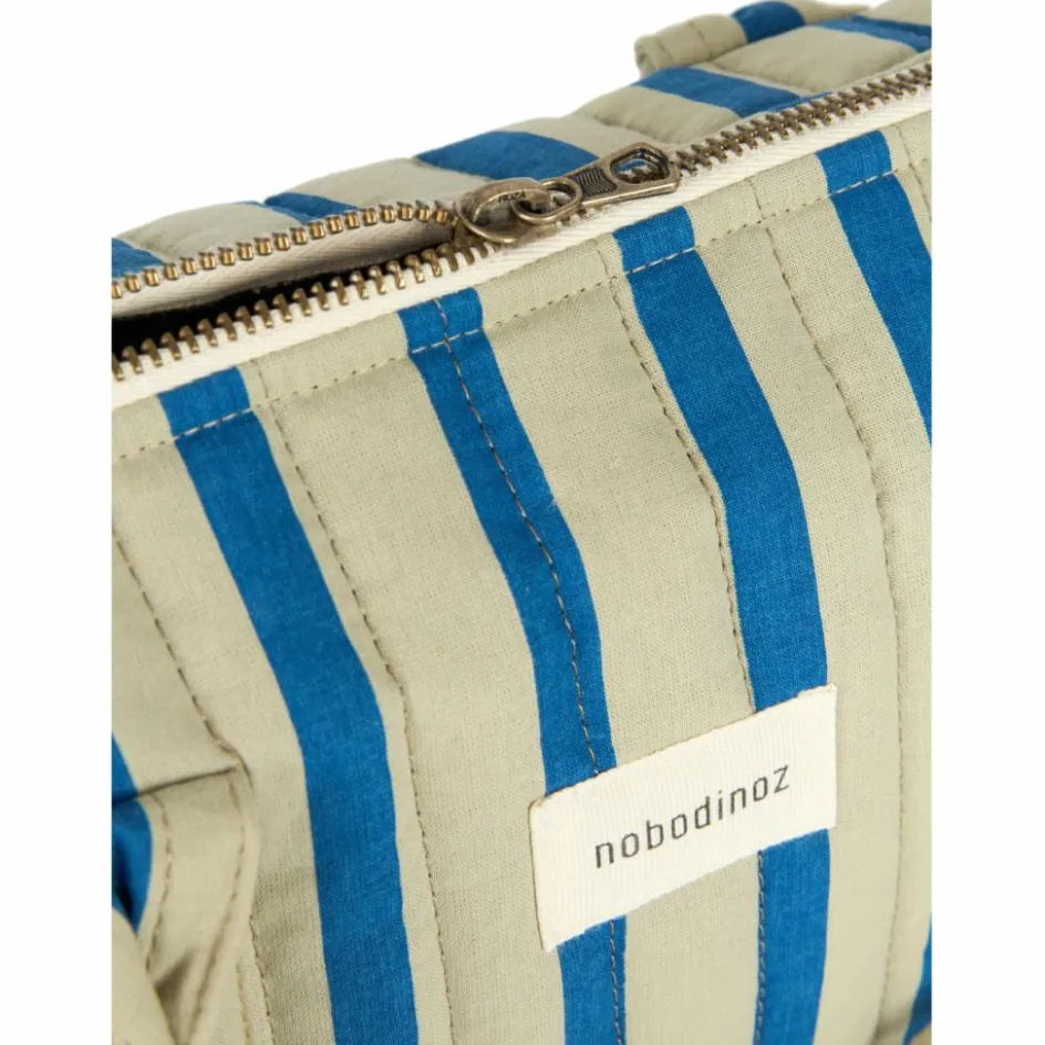 Sac pour poussette Stories Édition limitée Green blue stripes|Nobodinoz Outlet