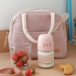 Sac repas isotherme rose poudré|Béaba Discount