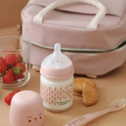 Sac repas isotherme rose poudré|Béaba Discount