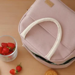 Sac repas isotherme rose poudré|Béaba Discount