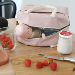 Sac repas isotherme rose poudré|Béaba Discount