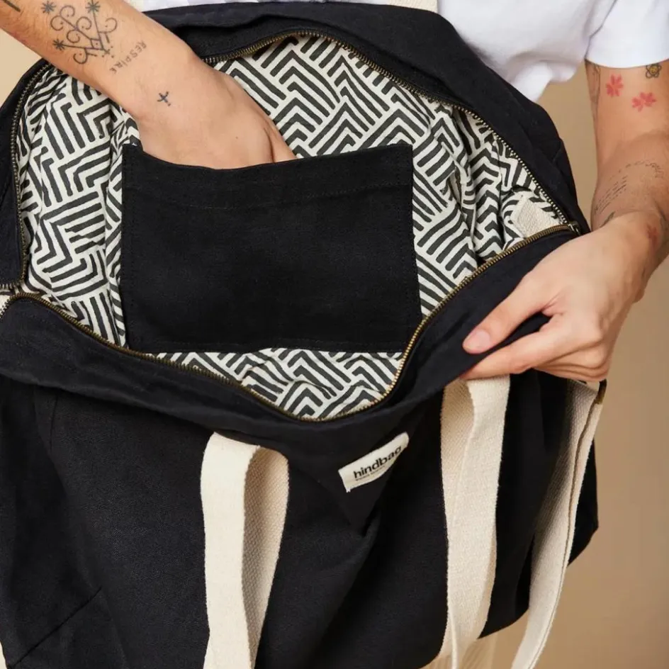 Discount Hindbag Sac week-end Jean Noir