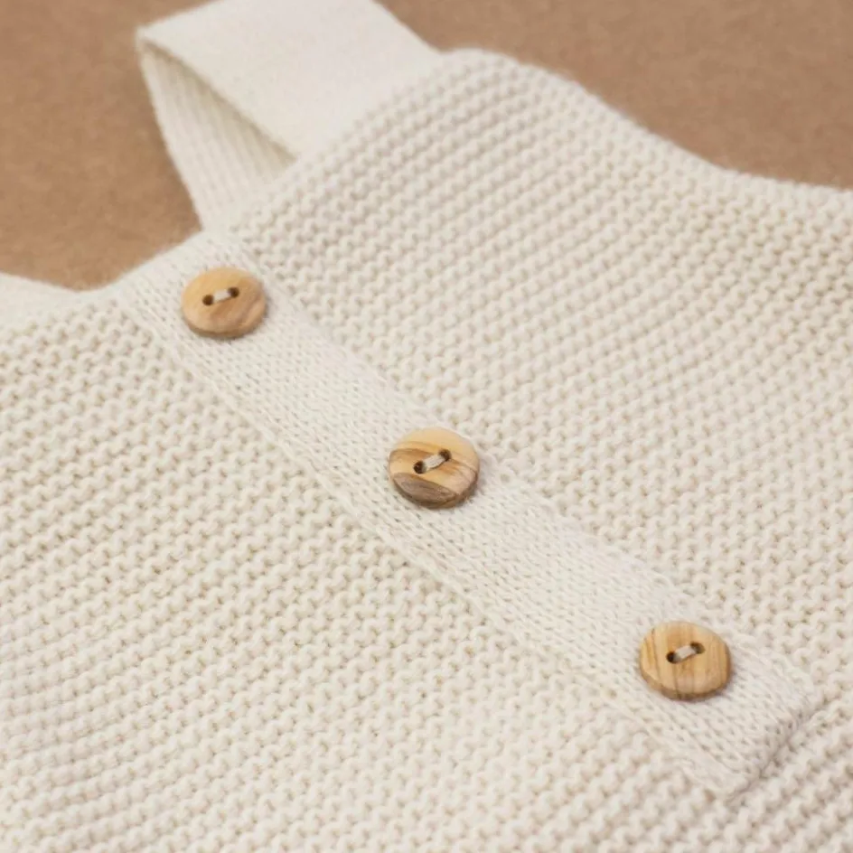 Clearance Trois Kilos Sept Salopette en maille Caramel (1-3 mois)