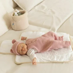 Best Trois Kilos Sept Salopette en maille Rose poudre (1-3 mois)