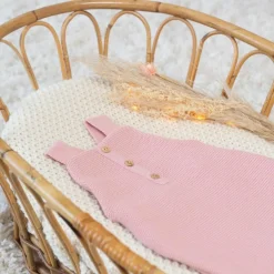 Best Trois Kilos Sept Salopette en maille Rose poudre (1-3 mois)