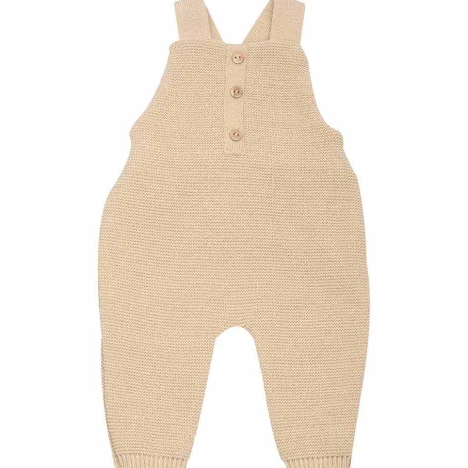 Salopette en maille Sable (1-3 mois)|Trois Kilos Sept New