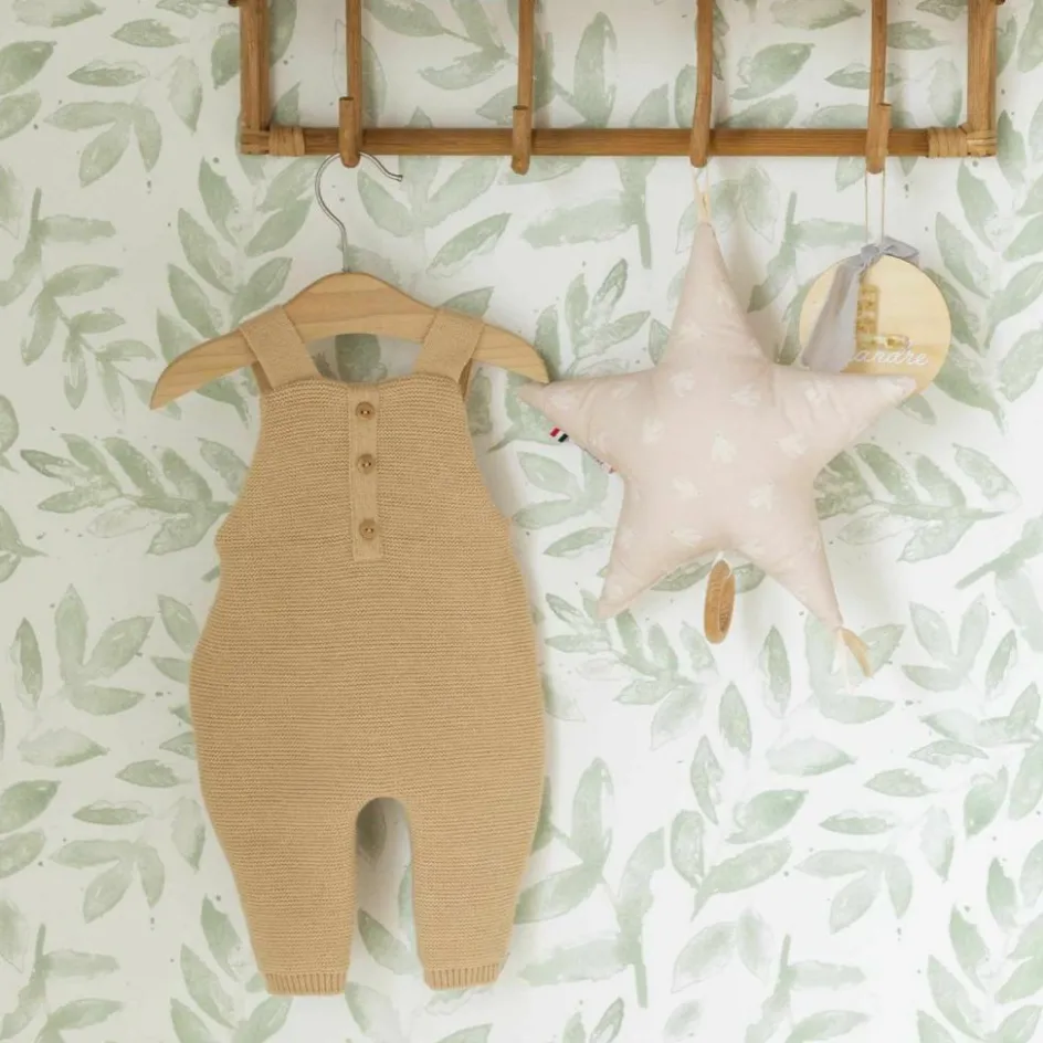 Salopette en maille Sable (1-3 mois)|Trois Kilos Sept New