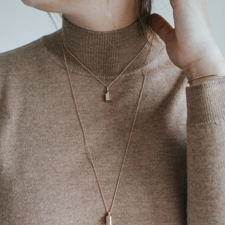 Sautoir personnalisable plaqué or rose|Mon Petit Poids Hot