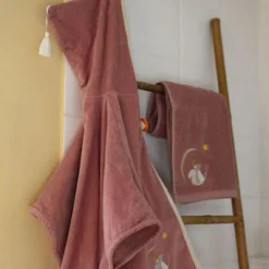 Outlet L'oiseau bateau Serviette de bain brique écureuil personnalisable (70 x 140 cm)