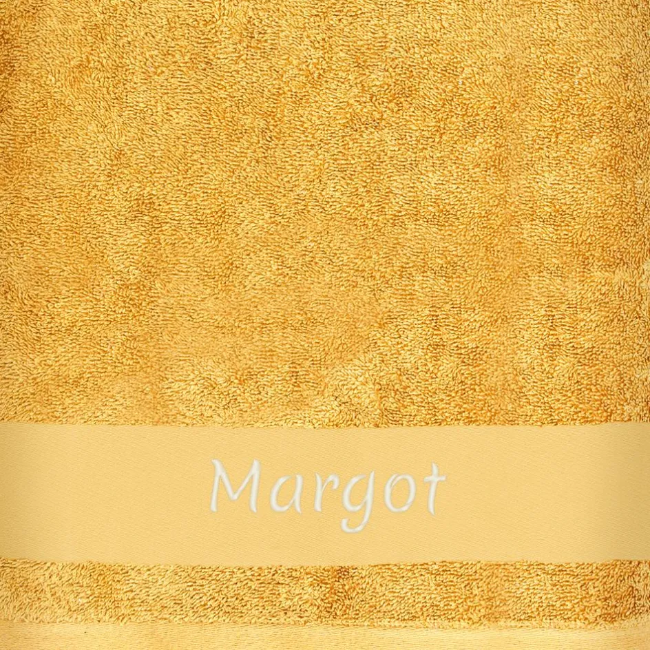 Serviette de bain chat caramel personnalisable (70 x 140 cm)|L'oiseau bateau