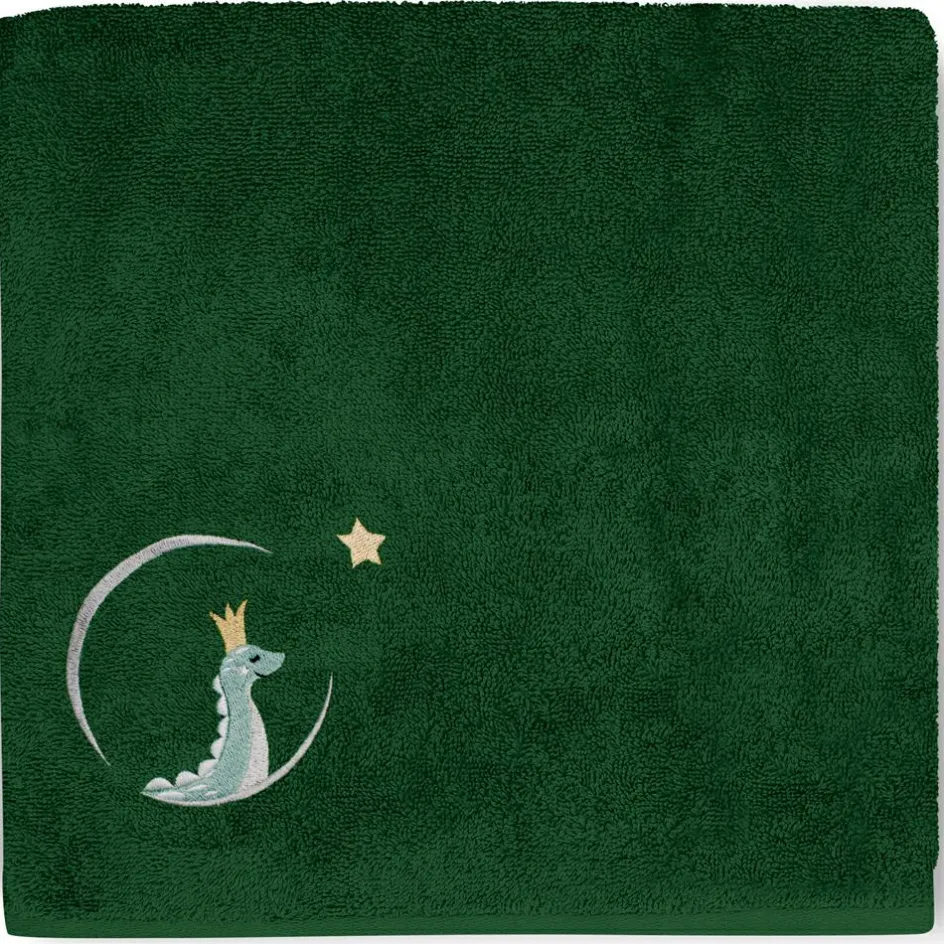 Clearance L'oiseau bateau Serviette de bain dino vert forêt personnalisable (70 x 140 cm)
