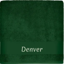 Clearance L'oiseau bateau Serviette de bain dino vert forêt personnalisable (70 x 140 cm)