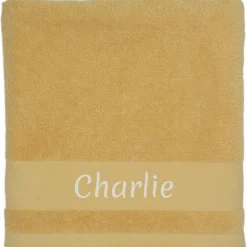 Serviette de bain Girafe Vanille personnalisable (70 x 140 cm)|L'oiseau bateau Best