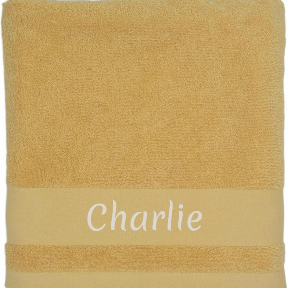 Serviette de bain Girafe Vanille personnalisable (70 x 140 cm)|L'oiseau bateau Best