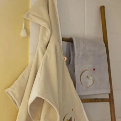 Sale L'oiseau bateau Serviette de bain grise Ours (50 x 100 cm)