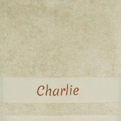 Discount L'oiseau bateau Serviette de bain jaune pâle Daim personnalisable (50 x 100 cm)