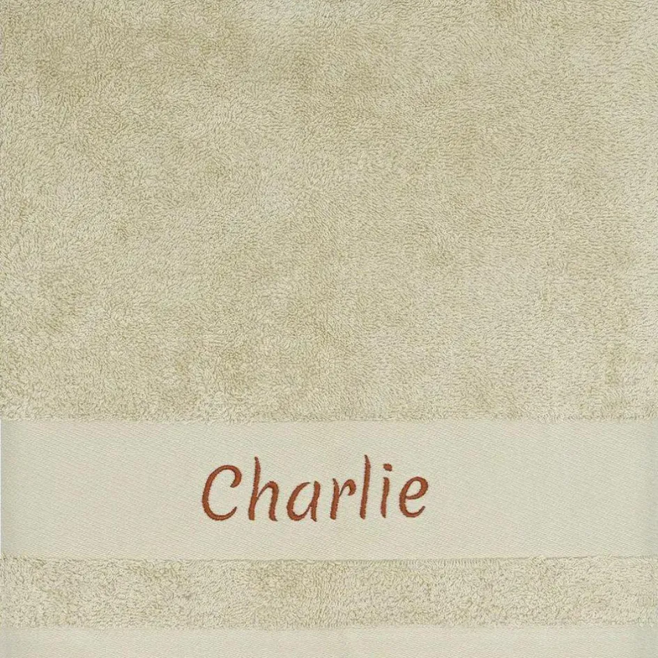 Discount L'oiseau bateau Serviette de bain jaune pâle Daim personnalisable (50 x 100 cm)