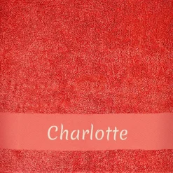 New L'oiseau bateau Serviette de bain panda roux terracotta personnalisable (70 x 140 cm)