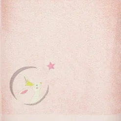 Serviette de bain rose lapin personnalisable (70 x 140 cm)|L'oiseau bateau Online