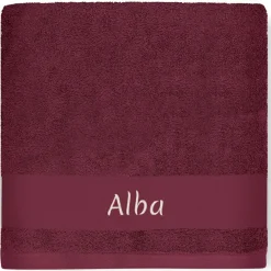 Serviette de bain souris framboise personnalisable (70 x 140 cm)|L'oiseau bateau Hot