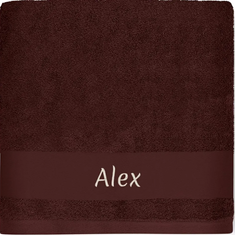 Hot L'oiseau bateau Serviette de bain tigre chocolat personnalisable (70 x 140 cm)