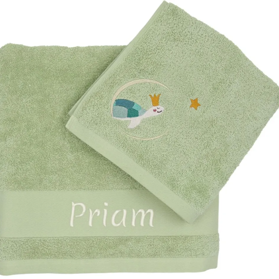 New L'oiseau bateau Serviette de bain tortue menthalo personnalisable (70 x 140 cm)