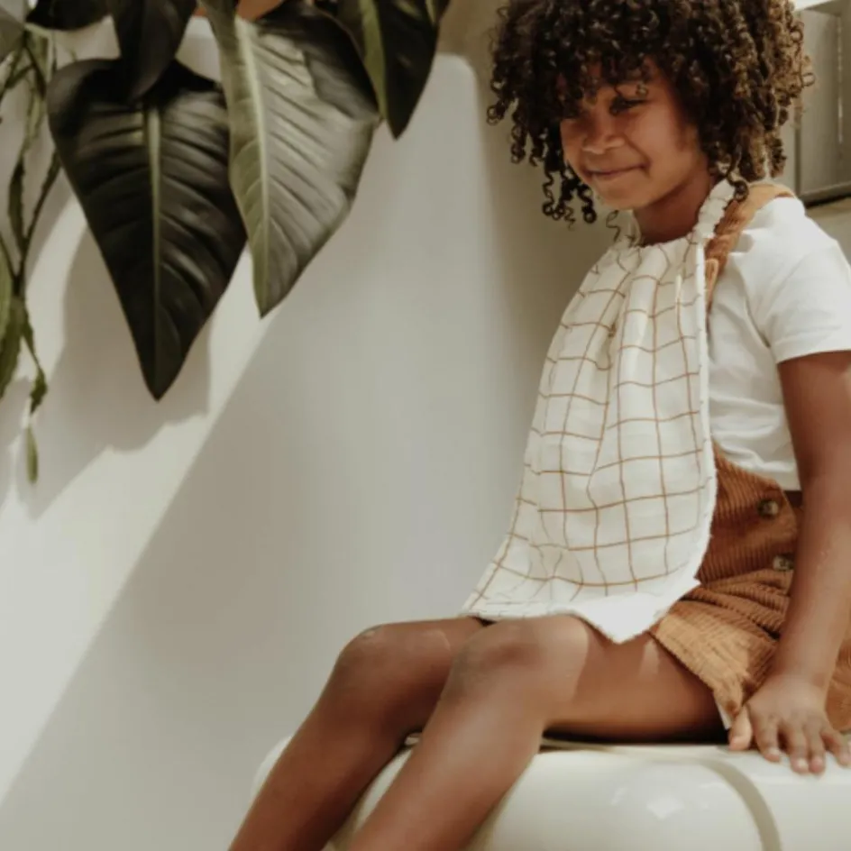 Serviette de cantine Gaze Grands Carreaux|Atelier Wagram Sale