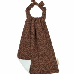 Serviette de cantine Gaze Léopard Marron|Atelier Wagram New