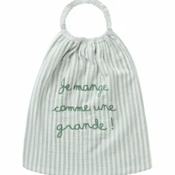 Clearance BB & Co Serviette élastique comme une grande gaze de coton rayé vert de gris