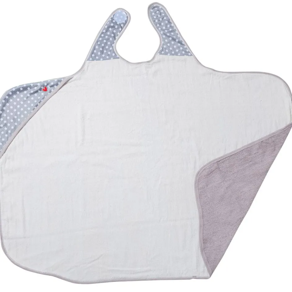 New Baby to Love Serviette tablier de bain papillon grise Etoile (108 x 107 cm)