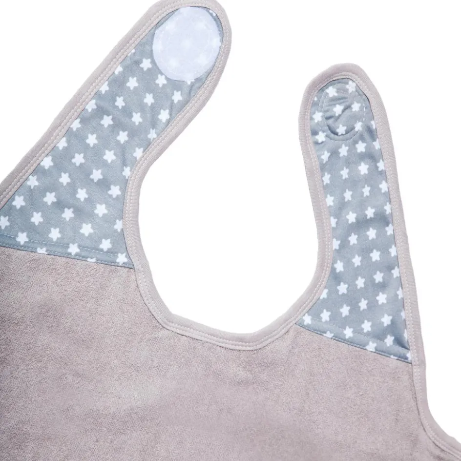 New Baby to Love Serviette tablier de bain papillon grise Etoile (108 x 107 cm)